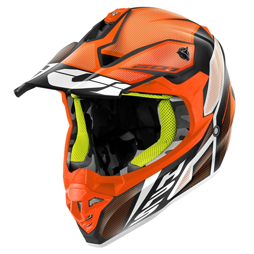 GIVI 60.1 Invert Mat, Motocrosshelm, Zwart-Oranje